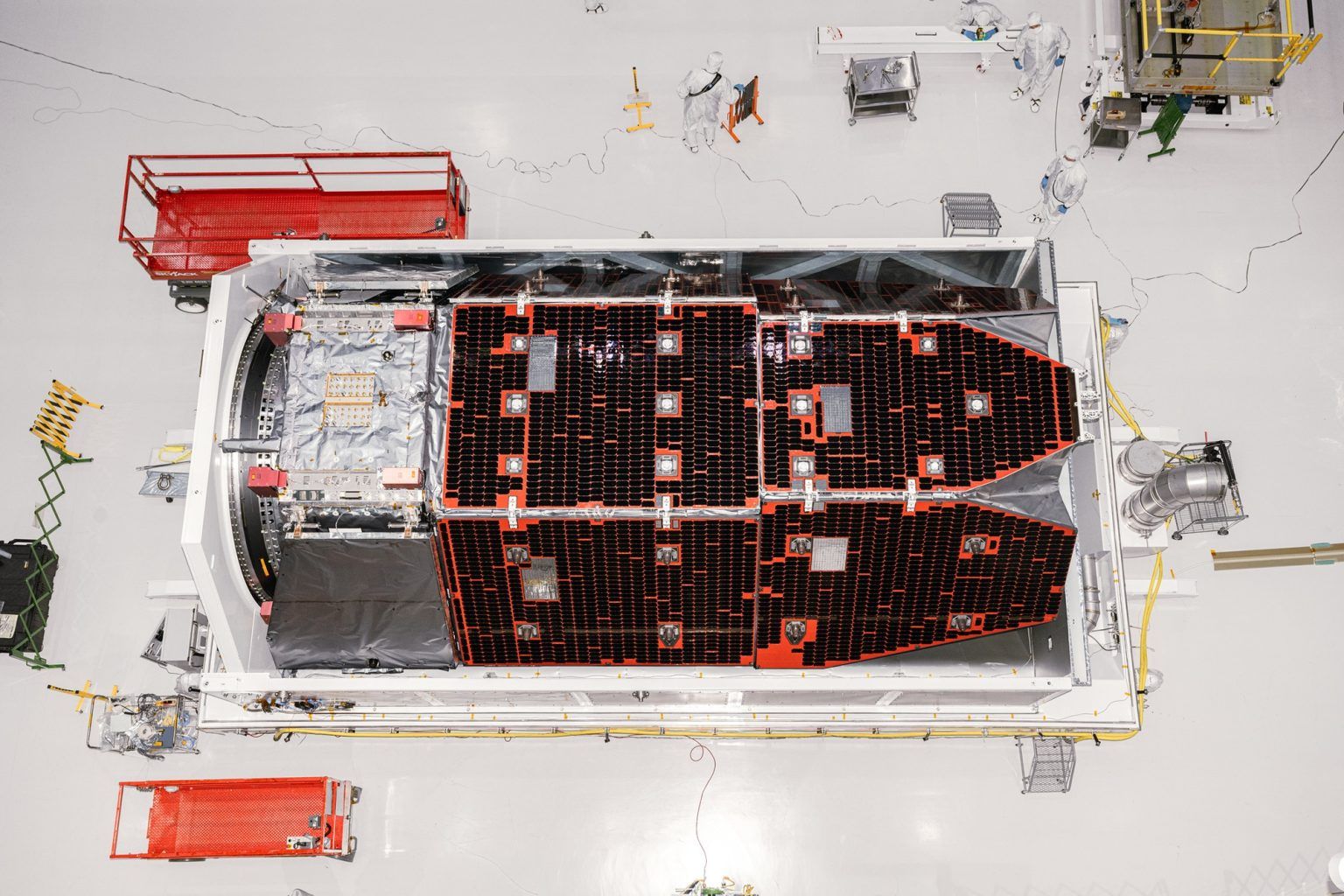 The Nancy Grace Roman Space Telescope was assembled at NASA's Lyndon B. Johnson Space Center in Houston, Texas, before it launched into space on August 30 at NASA's Kennedy Space Center in Florida. Photo courtesy of NASA