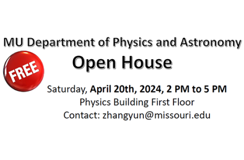 MU Department of Physics and Astronomy Open House Flyer