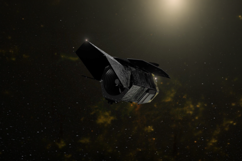 An illustration of the Nancy Grace Roman Space Telescope. Photo courtesy of NASA Goddard Space Flight Center Scientific Visualization Studio